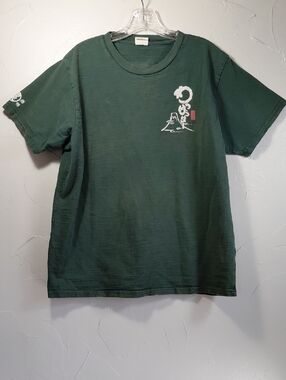 Buden Shouten Dark Green Japanese Graphic Short Sleeve T-Shirt Large